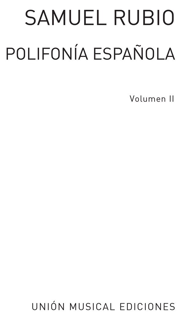 Polifonia Espanola Canciones Vol.2